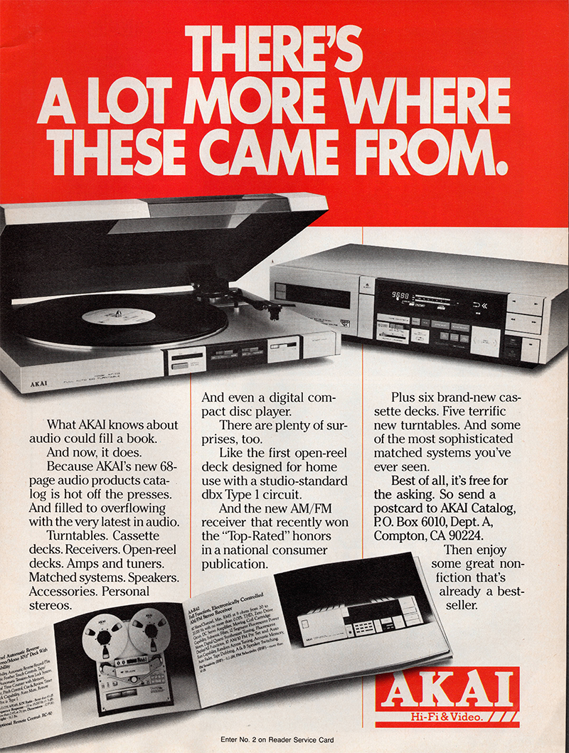 Akai advertisement in Audio, December 1983