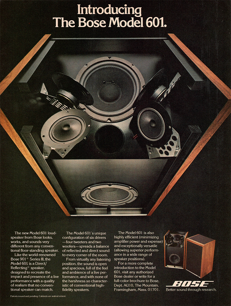 Bose advertisement in Audio, October 1977