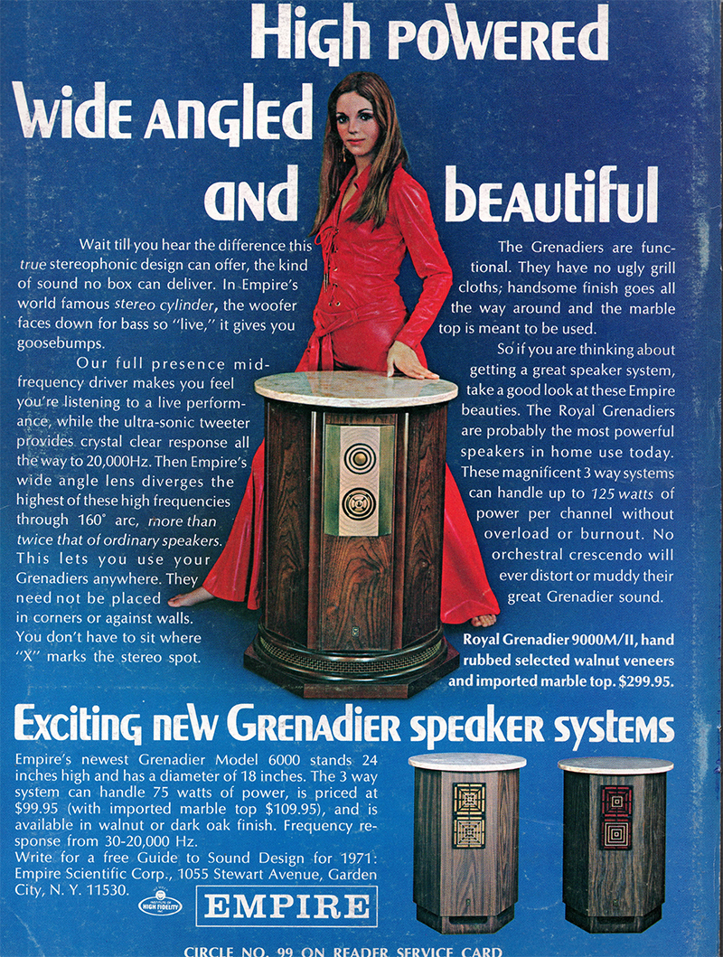 Empire advertisement in Audio, November 1970