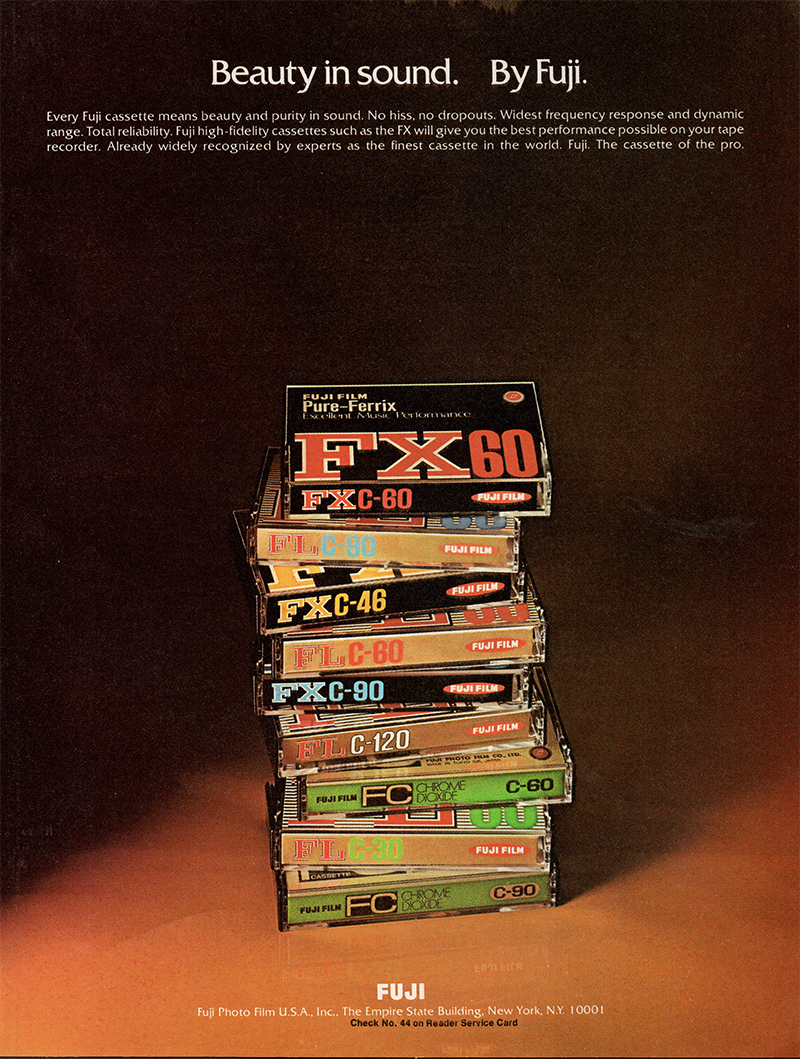 Fuji advertisement in Audio, June 1976