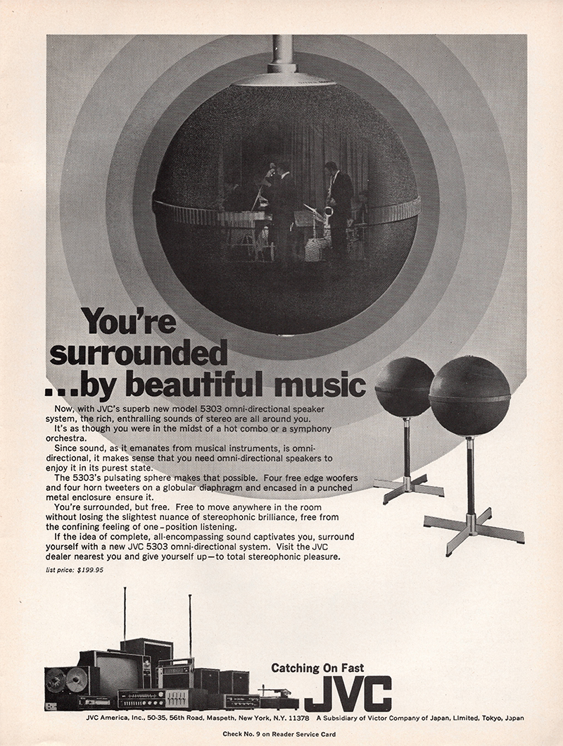 JVC advertisement in Audio, April 1970