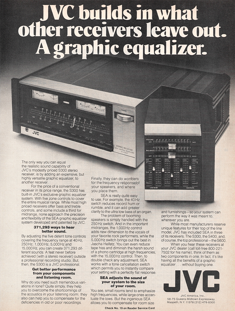 JVC advertisement in Audio, October 1976