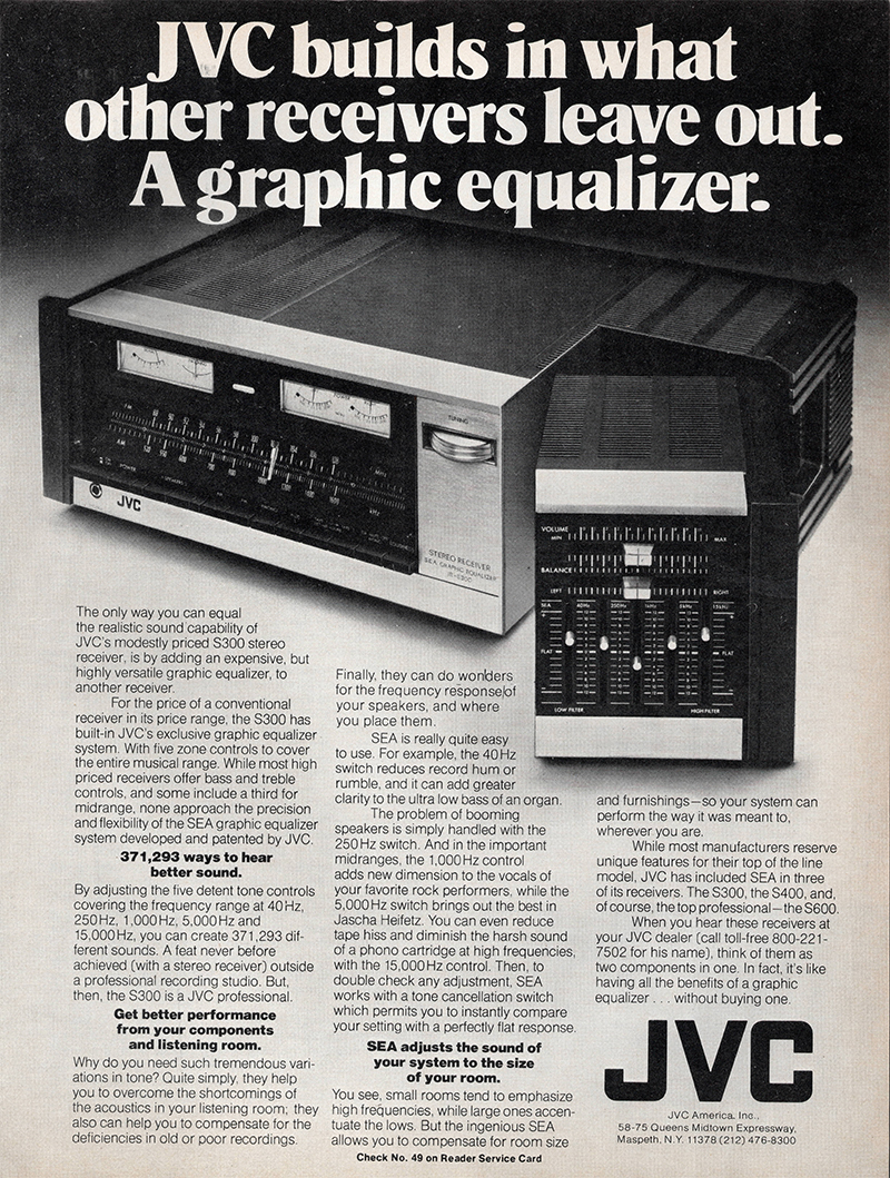 JVC advertisement in Audio, November 1976