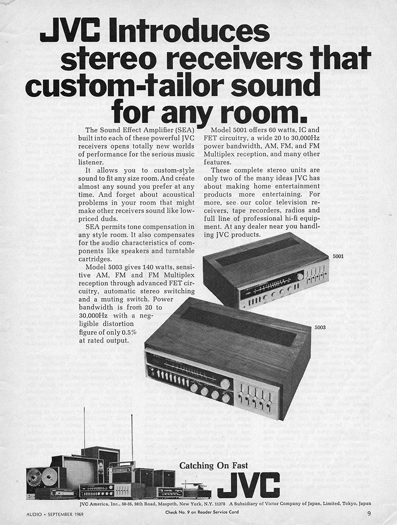 JVC advertisement in Audio, September 1979