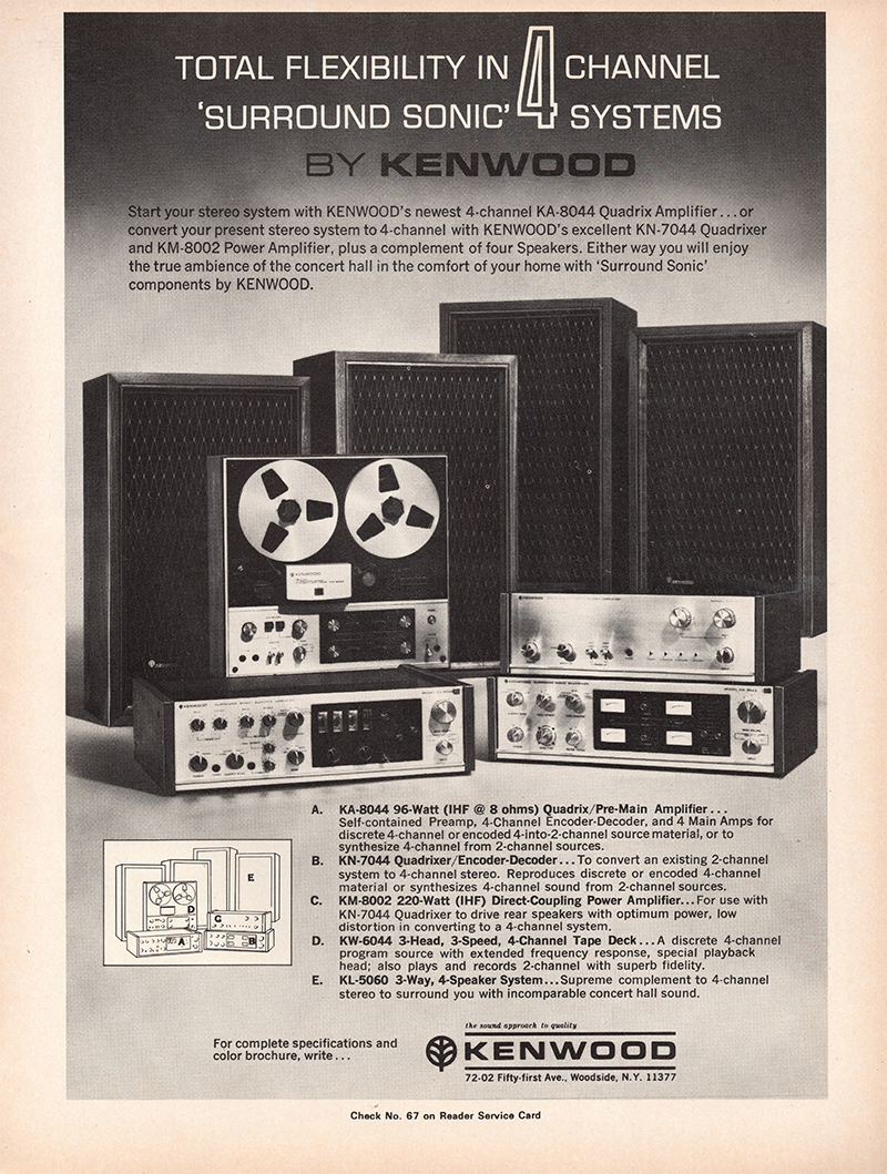 Kenwood advertisement in Audio, November 1971