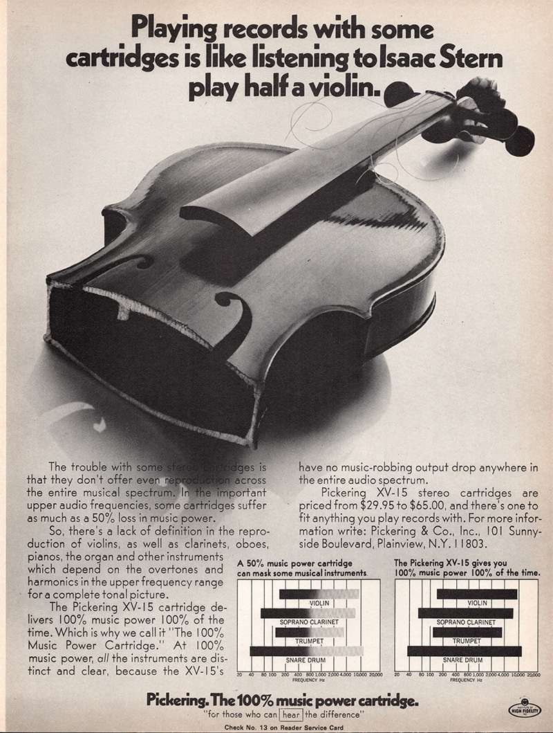 Pickering advertisement in Audio, September 1971