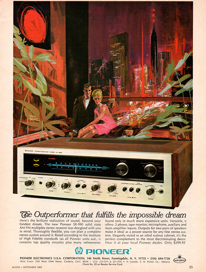 Pioneer advertisement in Audio, September 1969