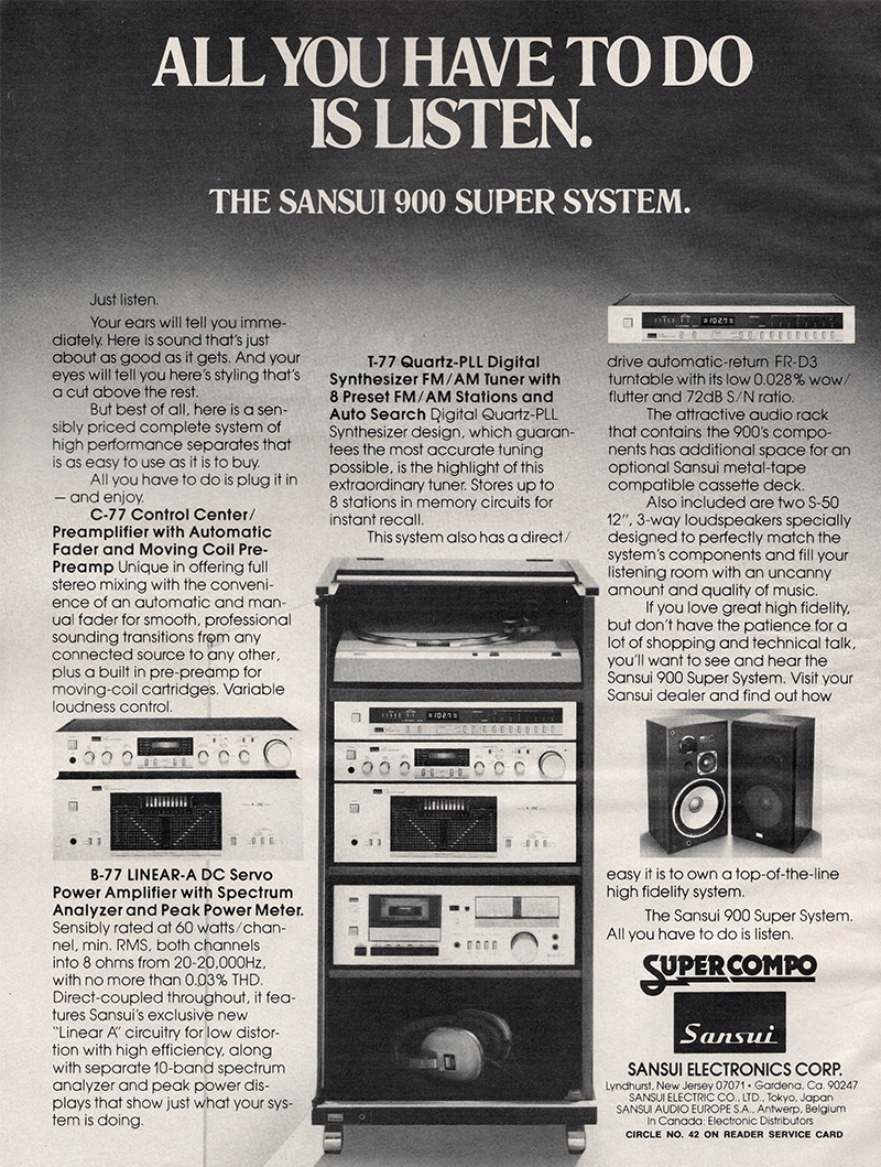 Sansui advertisement in Stereo Review, October 1981