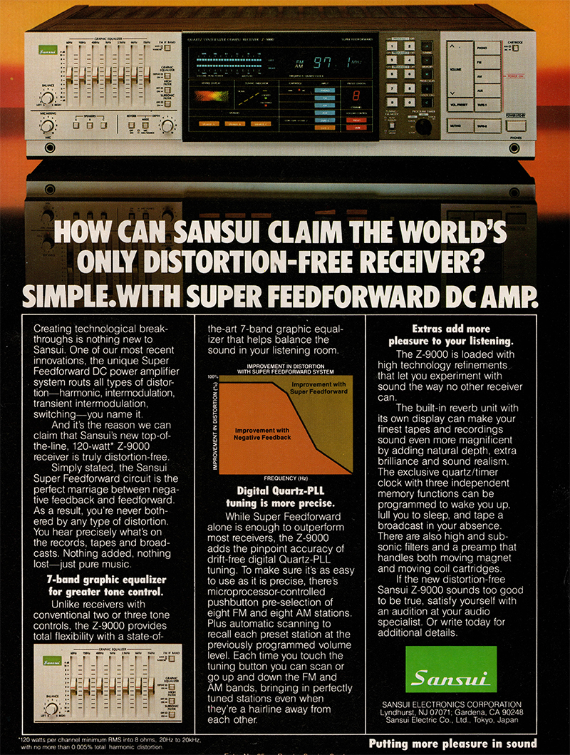 Sansui advertisement in Audio, January 1983