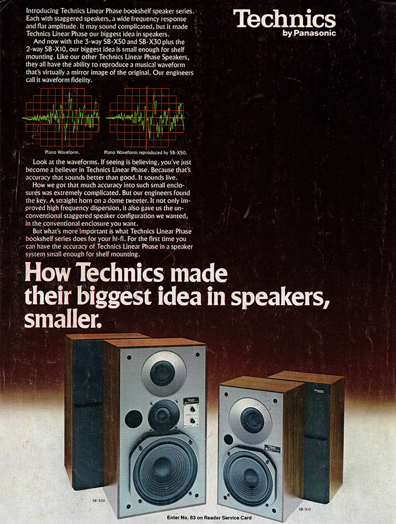 Technics advertisement in Audio, October 1978